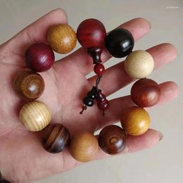 Strand Wooden Beaded Small Hole Bracelet Exquisite Polished Wood Colour Ebony Beads String Handheld Live Broadcast