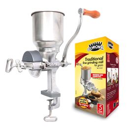 Corona Corn Grinder with High Hopper and Granulator, Grinding Corn, Rice, Soybeans, Pepper, Chickpeas, Cast Iron Wheat, Suitable for Household Use