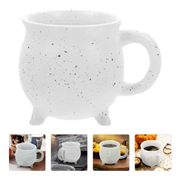 Mugs Cake Decoration Tripod Boiler Cup Coffee Milk Drinking Mug White