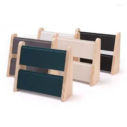 Jewellery Pouches Wholesale 2 Layers Wood Slope Shape Display Necklace Pendant Bracelet Organiser Stand Holder Rack Showcase Tray