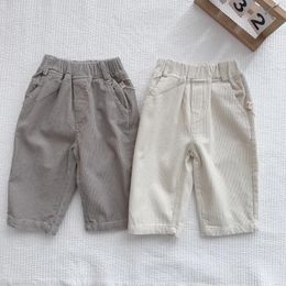 Trousers 2024 Spring Baby Loose Infant Girl Solid Casual Pants Toddler Boy Versatile Harem Cotton Children Clothes