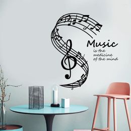 Wallpapers Music Note Wall Decal DIY Decorative Sticker Wallpaper For Bedroom