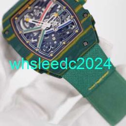 Men's Wristwatch Richardmills Luxury Watches Rm67-02 Mens Watch Ntpt Carbon Fiber Titanium Metal Dial Automatic Machinery Swiss Famous Watch HBAK