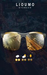 LIOUMO Design Square Sunglasses For Men Women Polarized Driving Glasses Day Night Vision Goggles AntiGlare gafas de sol hombre8207525