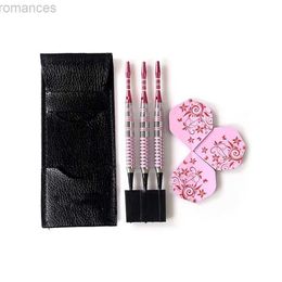 Darts Pink Flower Soft Tip Professional Bag Darts Safety Sport Best With Darts Gift Leather Game Indoor Systemic Movement 24327