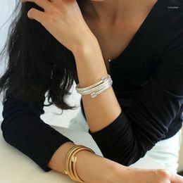 Bangle Spring Bracelet Stackable Multi Layer For Woman Man