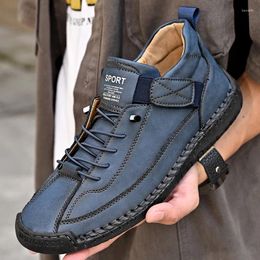 Casual Shoes Men Fashion Leather Outdoor Comfortable High Quality Soft Homme Classic Ankle Non-slip Moccasin Trend