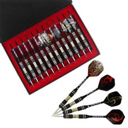 Darts 12 PCS 23g Professional Plastic Tip Darts Set Brass Steel Barrels Aluminium Shafts Indoor Entertainment for Electronic Dartboard 24327