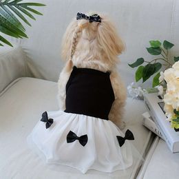 1pc Stylish Bow-decorated Pet Dress Dogs and Cats - Perfect for Summer Parties