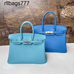 Handbag Genuine Leather High Bk Definition Non-standard Handmade Sewn Wax Thread Bk25/30 Method Sheepskin