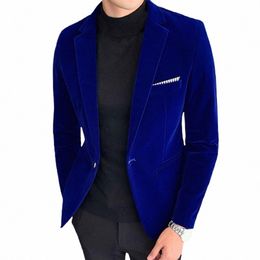 3xl New Autumn Veet Wedding Dr Coat Mens Blazer Jacket Fi Casual Suit Jacket Stage Men's Busin Blazers Costume Homm 397F#