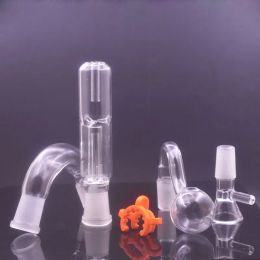 14mm Glass Oil Burner Bong Dab Straw Oil Rigs Micro NC Set Glass Smoking Water Pipe with 30mm Ball Glass Oil Burner Pipe 2pcs LL