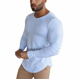 brand 2023 New Clothing Gyms Tight t-shirt Mens Fitn T-shirt homme Silm Fit Lg Sleeve T shirt Male Slim fit Tshirt Autumn A0hR#