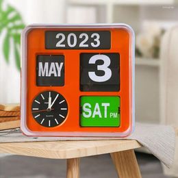 Table Clocks Fartech Flip Clock 24cm Size Orange