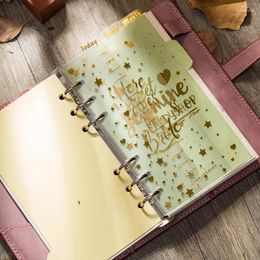 Fromthenon Foil Golden Today Week Month Index Pages Dividers For Spiral Notebook A6 Planner Accessories Vintage Stationery 3pcs