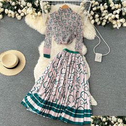 Two Piece Dress 2024 New Summer Runway Rose Red Lace Set Outfits Women Hollow Out Pocket Shirt Topaddbelt Pearls Single Breasted Midi Otyfu