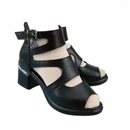 Dress Shoes Women Open Toe High Heels Sandal Solid Colour Style Sandals Suitable For Shopping Indoor Walking
