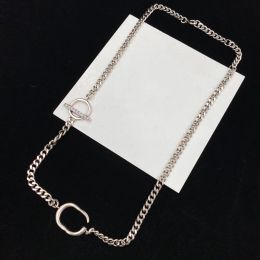 Buchstaben-Designer-Charm-Halskette für Damen und Herren, Silberkette, Modeschmuck-Versorgung