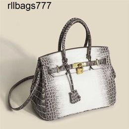 Handbag Genuine Leather Bk Luxurys Women's Himalayan Fashion High Sense Alligator Single Shoulder Messenger Family Style