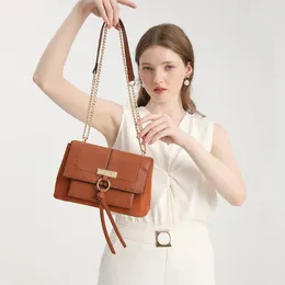 Shoulder Bags Small Messenger Bag For Women Trend Female Fashion Ladies Crossbody Handbags Metal Chains Designer Purses
