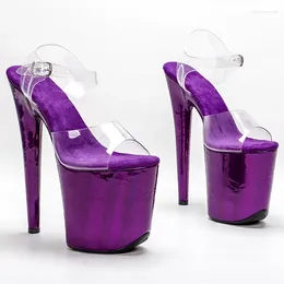 Dance Shoes Women's 20CM/8inches PVC Upper Plating Platform Sexy High Heels Sandals Pole 105