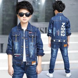 Clothing Sets Children's Boy Spring Suit 2024 Korean Denim Two Of And Autumn Children Clothes Tide