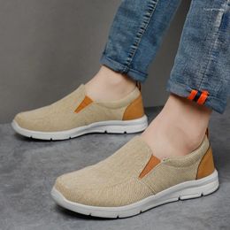 Casual Shoes For Men Summer Canvas Breathable Comfortable Outdoor Slip On Walking 2024 Sneakers Classic Loafers Men's