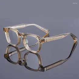 Sunglasses Frames Japanese Brand Designer Eyeglasses Frame Handmade Retro Vintage Acetate Round Female Male Outdoor UV400 Myopia Glasses