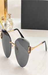 New fashion design sunglasses 6160 rimless cat eye cut lens simple and versatile style outdoor uv400 protection eyewear6402555