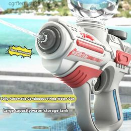 Gun Toys Electric automatic water gun childrens high-pressure water spray toy outdoor beach large capacity swimming pool summer childrens gift240327