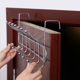 Rails Door Hooks Coat Hangers Heavy Duty Chrome Door Hanger for Coats Robes Hats Clothes Towels Hanging Towel Rack Organizer