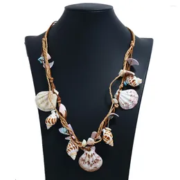 Chains Hand Woven Ocean Series Shell Necklace Simplicity Seashell Multi Layered Tassel Fashion Accessories