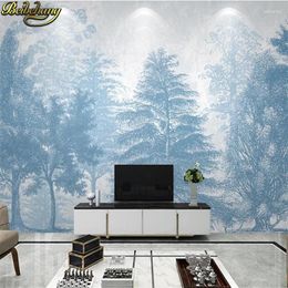 Wallpapers Custom Po Wallpaper Modern Small Fresh Forest Murals Living Room Bedroom Romantic Home Decor Mural Wall Papers Art Stickers