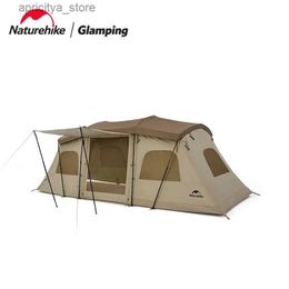 Tents and Shelters Naturehike 2022 New Quick Open Tunnel Tent Outdoor Camping Rainproof Sunscreen Extended Three Halls One Room Big Quick Ope Tent24327