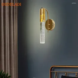 Wall Lamps Modern LED Crystal Living Room Background Sconce Bedroom Bedside Staircase Aisle Indoor Lighting