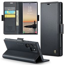 Phone Cases For Samsung S24 S23 FE A05S A15 A55 A35 A25 A24 4G 5G Wallet RFID Blocking Leather CaseMe 023 Case Anti theft Swipe