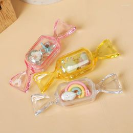 Gift Wrap 10Pcs Mini Plastic Transparent Candy-shaped Candy Box Jewellery Storage Container Birthday Baby Shower Wedding Party Supplies