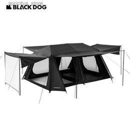 Tents and Shelters Naturehike-Blackdog Automatic Quick Opening Black Rubber Tent Two Bedroom One Living Room Outdoor Camp Rain And Sun Proof Tent24327