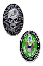 20pcs Non Magnetic Craft USA Military Challenge Coin Green Beret In God We Trust State Department Statue of Liberty Eagle Metal 1875480