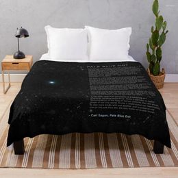 Blankets Carl Sagan's - Pale Blue Dot Speech Throw Blanket Flannels Fluffy Soft Sofa Bed