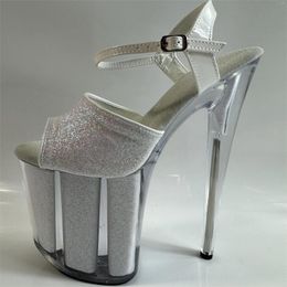 Dance Shoes Sexy Round Head Thin Heel 20 Cm Super High Heels Waterproof Platform Model Women's Elevated