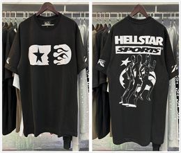 Hellstar Shirt Designer T Shirts T Shirt Graphic Tee Clothing Clothes Hipster Vintage Washed Fabric Street Graffiti Cracking Geometric Pattern Hell Star Shirt 31