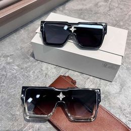 Wang Hedis Same Style Eyeglasses Trendy Large Frame One piece Trendy Sunglasses Personalised Instagram Square Mens and Womens Sunglasses