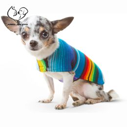 Jackets Mexico Day of The Dead Dog Coat Jacket Fashion Handmade Rainbow Dog Clothe Halloween Keep Warm Pet Cape Blanket Pet Cat Supplies