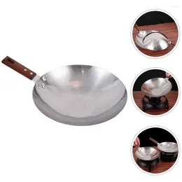 Pans Non Stick Cooking Utensils Frying Pan Stainless Steel Kitchen Cookware Wok Nonstick Wooden Household Skillet