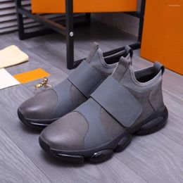 Casual Shoes Spring Autumn For Men Genuine Leather Platform Sneakers Patchwork Designer Sewing Tennis Flats Zapatillas De Hombre