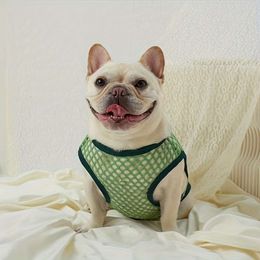 Breathable Puppy T-shirt, Funny Fishnet Style Summer Thin Grid Vest for Dogs