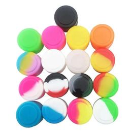 Round Nonstick Silicone Wax 2Ml Dabs Container Jars Dry Herb FDA Silicon Box Vaporizer For Concentrate Waxs Oil Containers Fy2414 s s