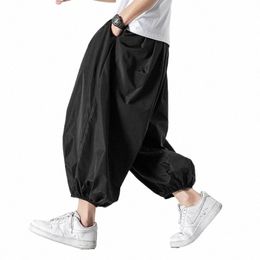 Streetwear fi harem pantolonlar erkek düz renk gündelik jogger adam pantolon harajuku stil 2022 bahar yaz erkek pantolonları 5xl o7jb#