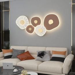 Wall Lamp Creative Lotus Leaf LED Light Changeable Dimming Bedroom Restaurant Art Decor